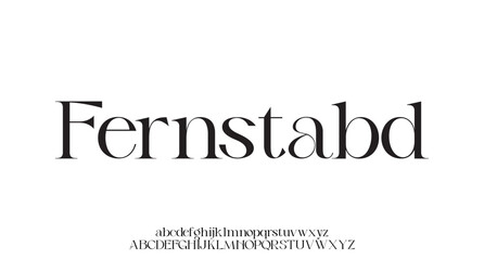 Fernstabd Elegant modern alphabet letters font logo. Typography luxury classic lettering serif italic fonts wedding vintage retro logos. vector illustration
