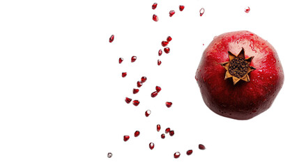 pomegranate isolated on white background