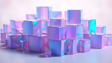 Iridescent Cubic Forms in a Soft Light Arrangement