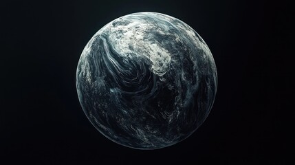 Mysterious Celestial Body: A Dark and Dreamlike Extraterrestrial Sphere