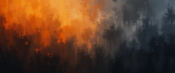 Orange and black fiery gradient with smoky textures