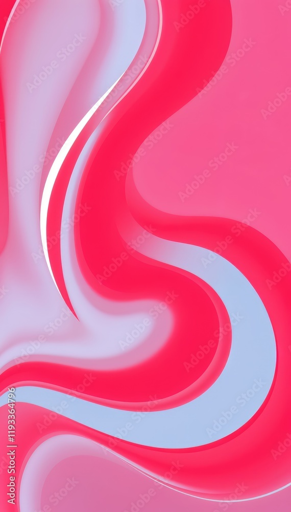 Poster abstract swirling pattern in shades of pink and light blue fluid dynamic design backgrounds textures