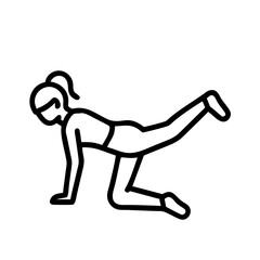 bodyweight exercises icon, bodyweight exercises line art - simple line art of bodyweight exercises, perfect for bodyweight exercises logos and icons and themed design