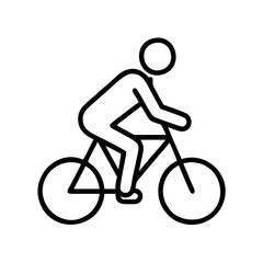 Naklejka premium cycling icon, cycling line art - simple line art of cycling, perfect for cycling logos and icons and themed design