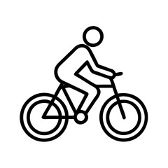 Obraz premium cycling icon, cycling line art - simple line art of cycling, perfect for cycling logos and icons and themed design
