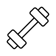 dumbbell icon, dumbbell line art - simple line art of dumbbell, perfect for dumbbell logos and icons and themed design