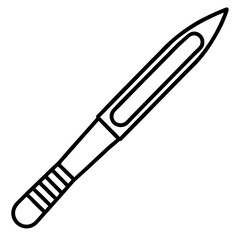 Scalpel on white background