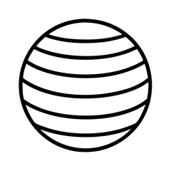 exercise ball icon, exercise ball line art - simple line art of exercise ball, perfect for exercise ball logos and icons and themed design