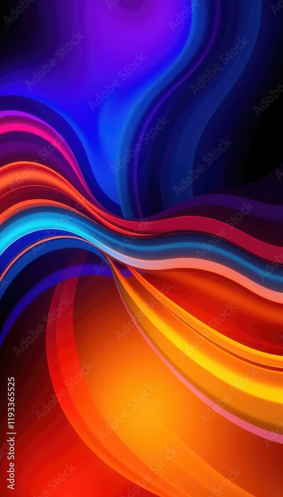 Poster abstract swirling vibrant colors dynamic and energetic design modern backgrounds and branding