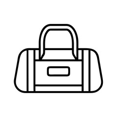 gym bag icon, gym bag line art - simple line art of gym bag, perfect for gym bag logos and icons and themed design