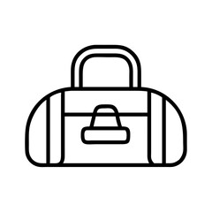 gym bag icon, gym bag line art - simple line art of gym bag, perfect for gym bag logos and icons and themed design