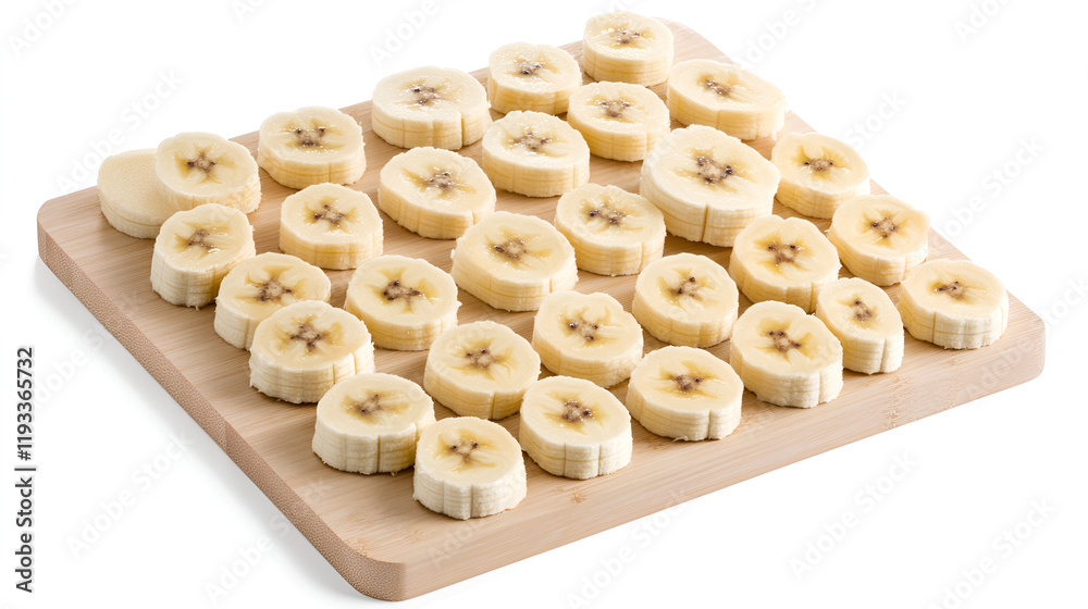 Canvas Prints slices banana isolated on white background