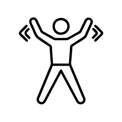jumping jacks icon, jumping jacks line art - simple line art of jumping jacks, perfect for jumping jacks logos and icons and themed design