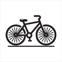 Fototapeta premium Bicycle silhouette vector illustration