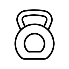kettlebell icon, kettlebell line art - simple line art of kettlebell, perfect for kettlebell logos and icons and themed design