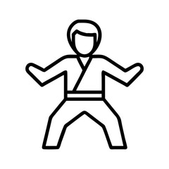 martial arts icon, martial arts line art - simple line art of martial arts, perfect for martial arts logos and icons and themed design