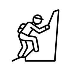 mountain climber exercise icon, mountain climber exercise line art - simple line art of mountain climber exercise, perfect for mountain climber exercise logos and icons and themed design