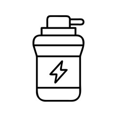 protein shake bottle icon, protein shake bottle line art - simple line art of protein shake bottle, perfect for protein shake bottle logos and icons and themed design