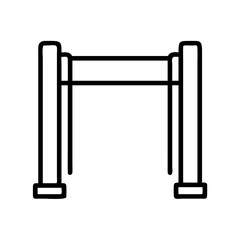 pull up bar icon, pull up bar line art - simple line art of pull up bar, perfect for pull up bar logos and icons and themed design