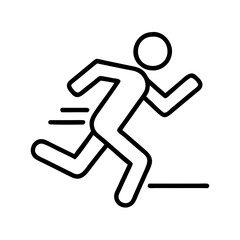 running icon, running line art - simple line art of running, perfect for running logos and icons and themed design