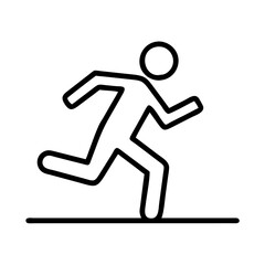 running on the track icon, running on the track line art - simple line art of running on the track, perfect for running on the track logos and icons and themed design