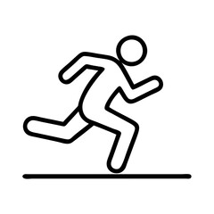 running on the track icon, running on the track line art - simple line art of running on the track, perfect for running on the track logos and icons and themed design