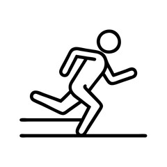 running on the track icon, running on the track line art - simple line art of running on the track, perfect for running on the track logos and icons and themed design
