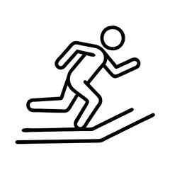 running on the track icon, running on the track line art - simple line art of running on the track, perfect for running on the track logos and icons and themed design