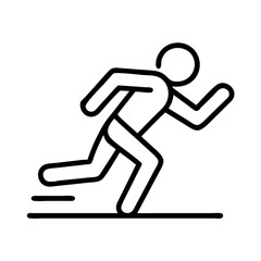 sprinting icon, sprinting line art - simple line art of sprinting, perfect for sprinting logos and icons and themed design