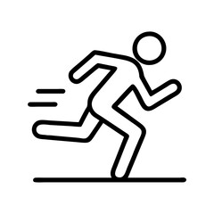 sprinting icon, sprinting line art - simple line art of sprinting, perfect for sprinting logos and icons and themed design