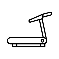 treadmill icon, treadmill line art - simple line art of treadmill, perfect for treadmill logos and icons and themed design