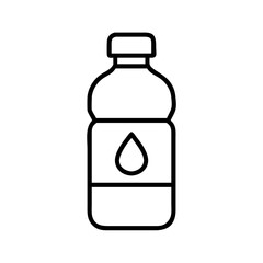 water bottle icon, water bottle line art - simple line art of water bottle, perfect for water bottle logos and icons and themed design