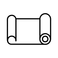 yoga mat icon, yoga mat line art - simple line art of yoga mat, perfect for yoga mat logos and icons and themed design