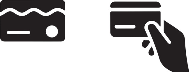 hand-holding card for payment and transaction Graphics