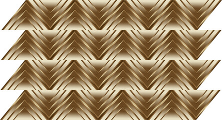 Composition of lines and geometric planes in the form of triangles with gold and brown gradient colors as inspiration for ornaments and graphic designs