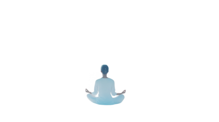 World Happiness Day-themed vector design of a person sitting in a meditative pose, symbolizing peace and tranquility, isolated on white, PNG file