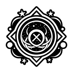 A solid style icon of celtic cross