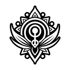 Naklejka premium A filled style icon of divinity symbol