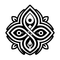 A solid icon of eternal petals