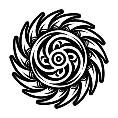 Glyph style icon of sacred spiral