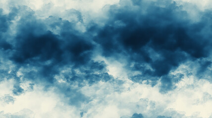 Obraz premium Blue texture abstract background design. Blue surface wallpaper. Clouds ink raster bitmap digital illustration. AI artwork. 