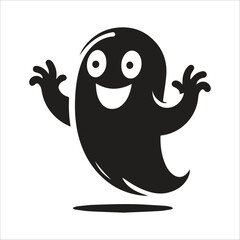 Funny Halloween Ghost Silhouette