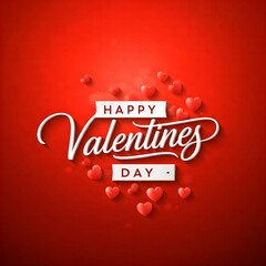 Happy Valentine's Day photo text illustration for girlfriend and boyfriend