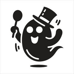 Funny Halloween Ghost Silhouette
