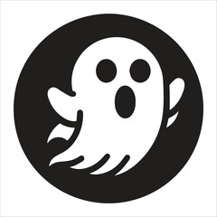 Fototapeta premium Funny Halloween Ghost Silhouette