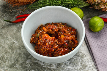 Asian cuisine - Chicken Manchurian with gravy