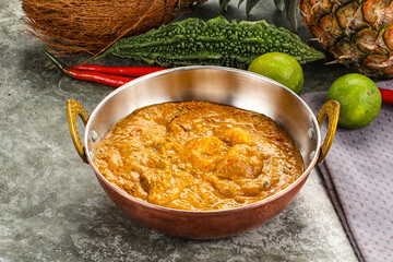 Indian prawn masala with spices