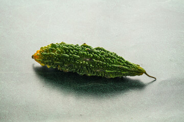 Raw green exotic tropical bitter melon