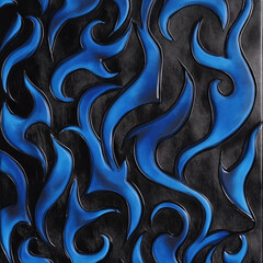 Blue Flame Leather