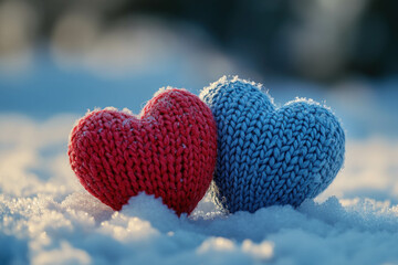 Fototapeta premium Winter Love Background
